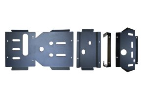 Toyota Tacoma Bumper Skid Plate - Fishbone Offroad - Complete Underbelly Skid Plates FB23330 - Black - `16-`23